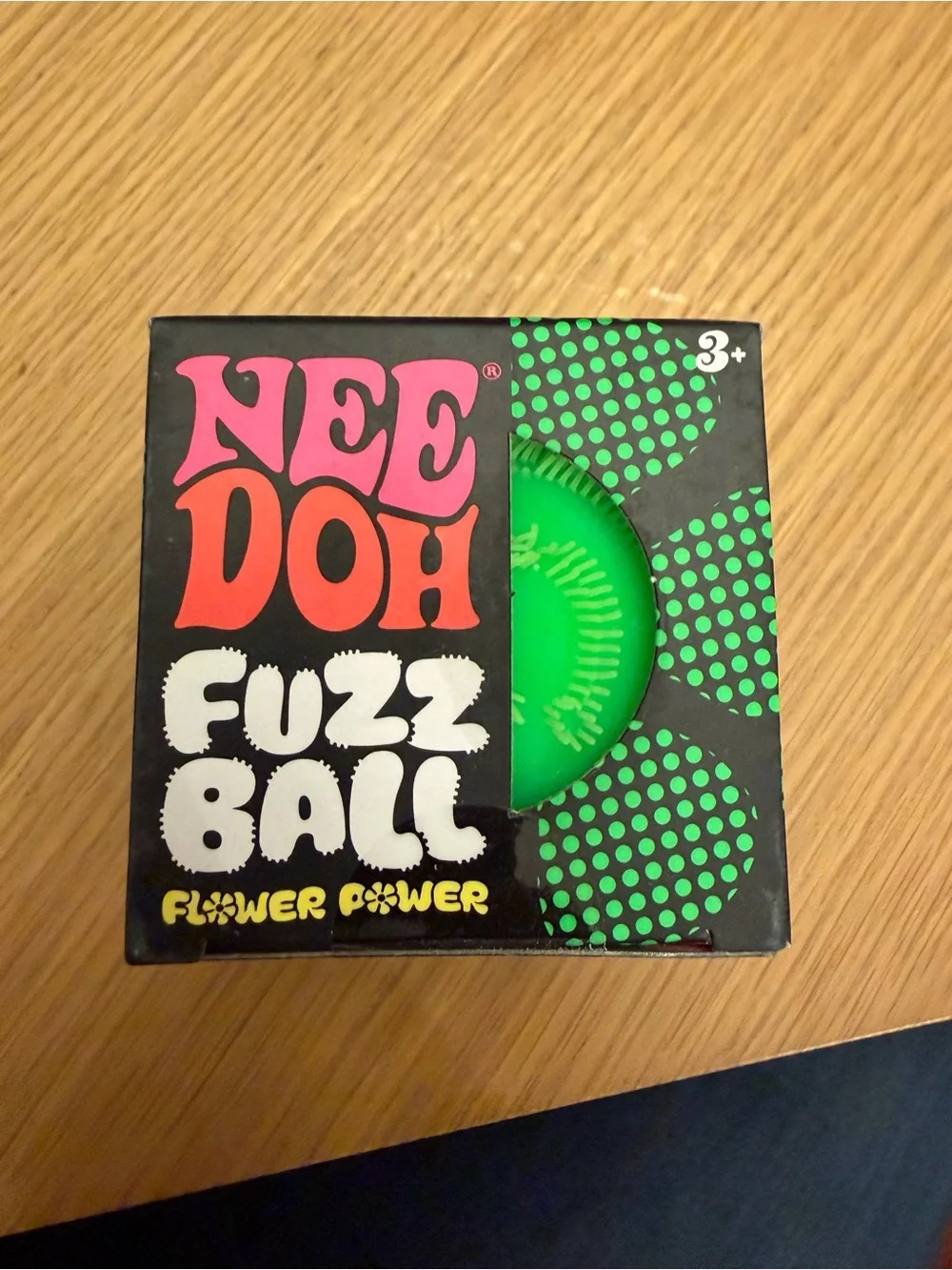 NeeDoh Fuzz Ball Flower Power GREEN  Available NIB
